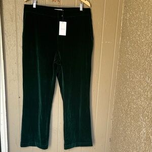 Greylin Forest Green Velvet  ankle Trousers